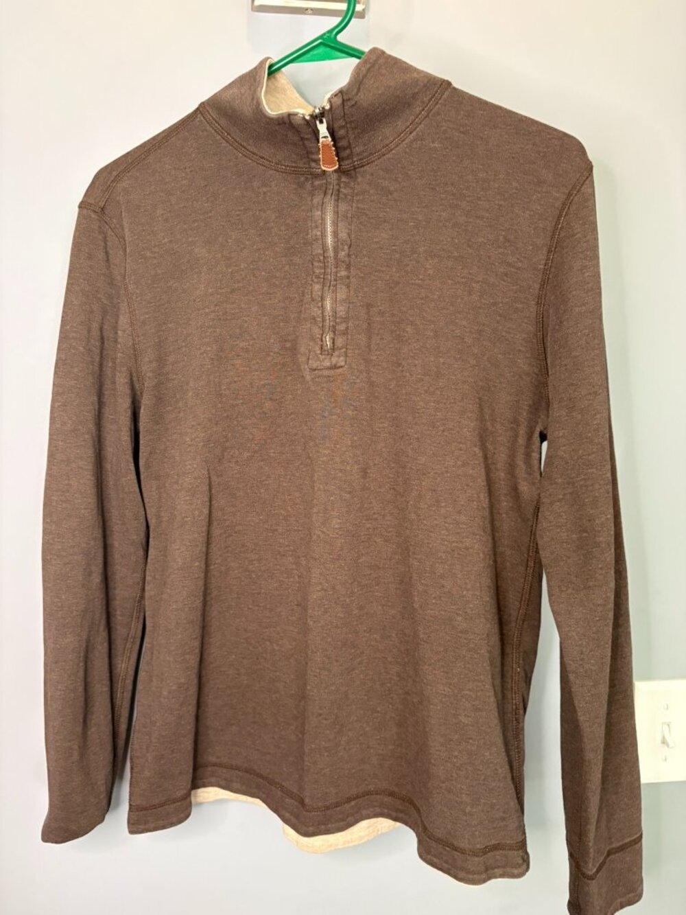 Banana Republic brown quarter zip pullover, no size tag